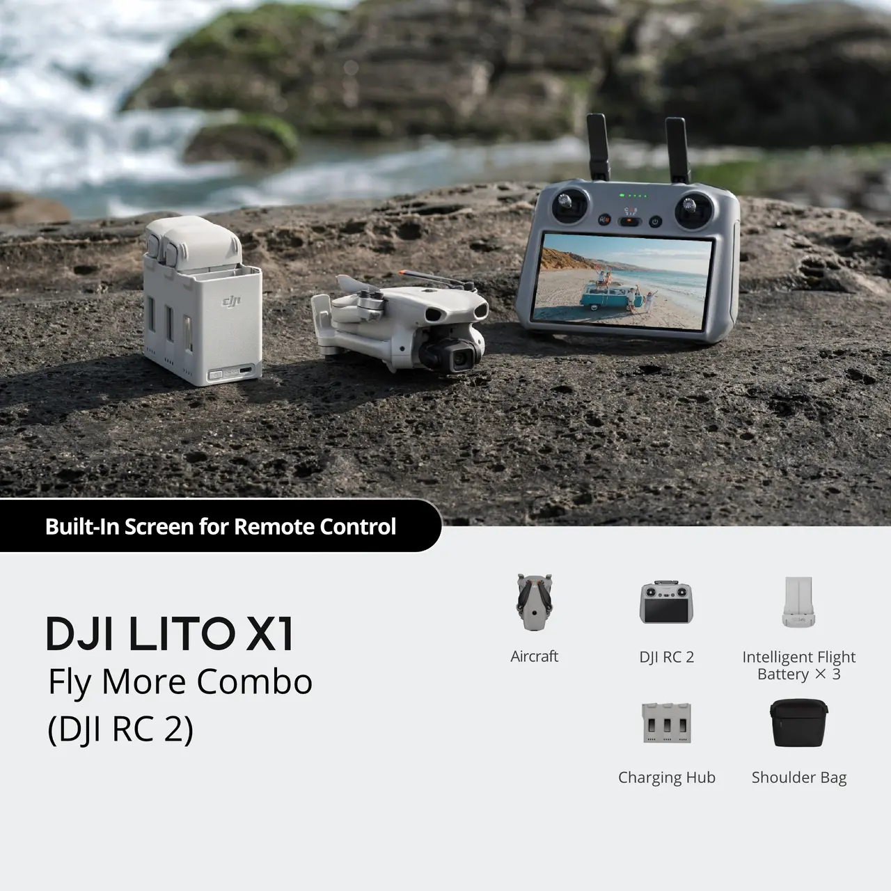 DJI Lito X1 Fly More Combo (DJI RC 2) — Jetayu Gadgets