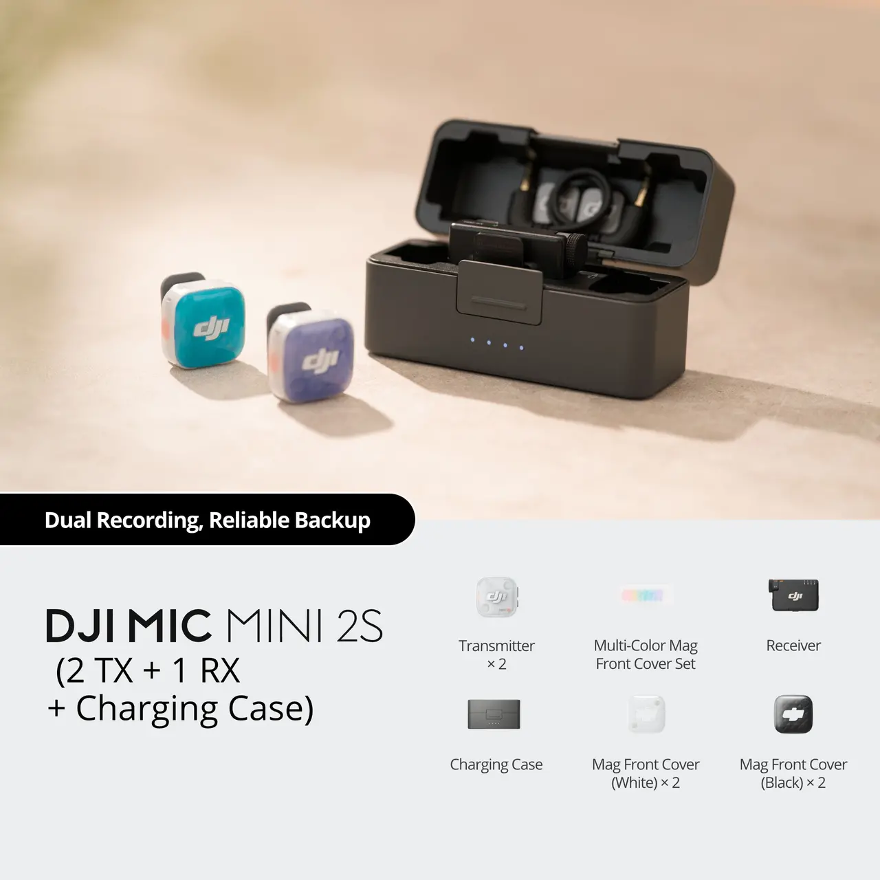 DJI Mic Mini 2S (2TX + 1 RX + Charging Case) — Jetayu Gadgets