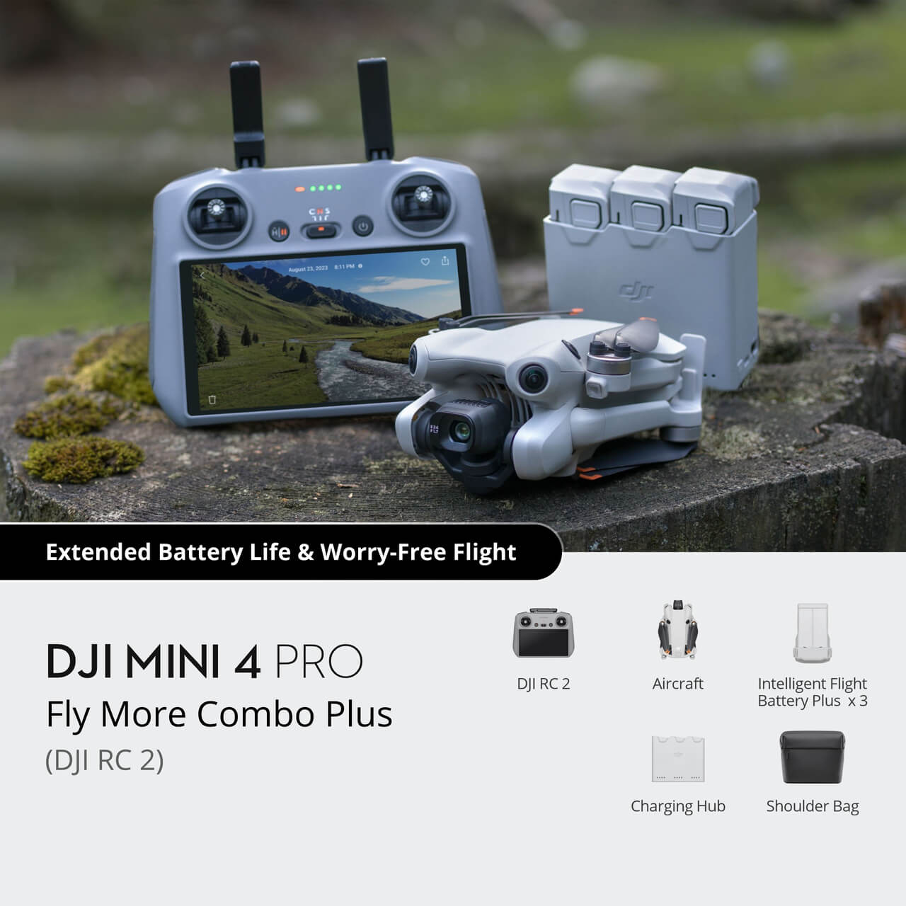 DJI Mini 4 Pro Drone Camera Fly More Combo Plus (45 Mins)